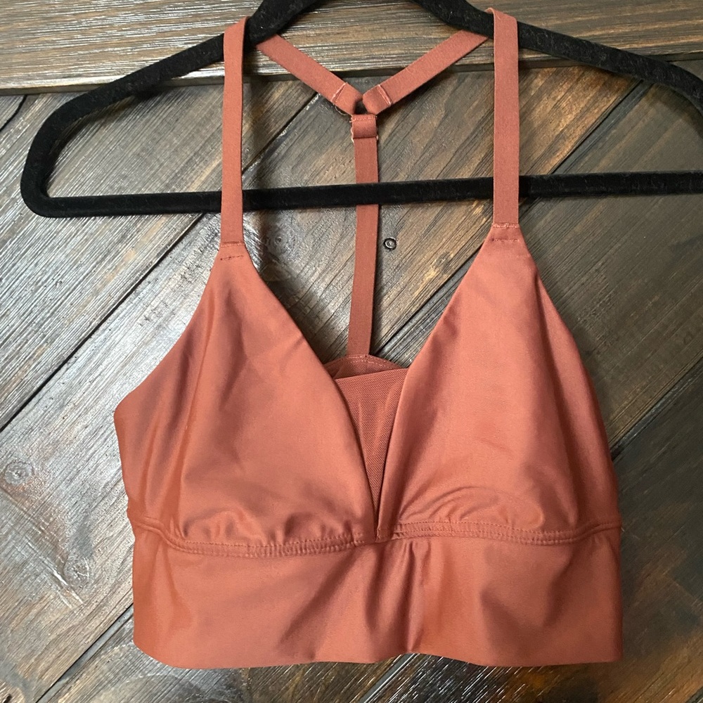 Aerie Offline mesh light support sports bra. No padding! Size M. Rust color